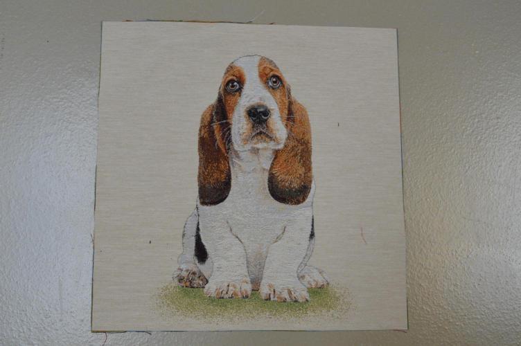 Gobelin stykke, Bassethund