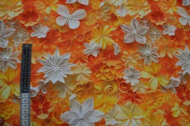 Økotex bomulds jersey, Blomster 