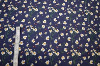 Økotex bomulds jersey m/blomster