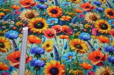 Økotex bambus jersey, Sommerblomster
