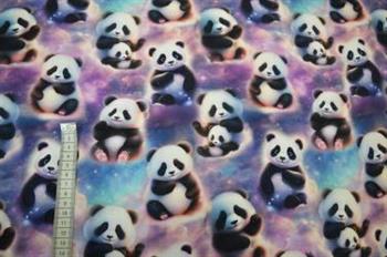 Økotex bomulds jersey, Panda