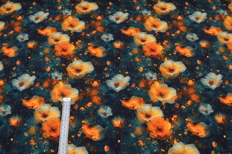 Økotex bomulds jersey, Glowing autum