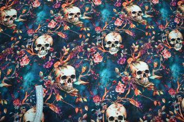 Økotex bomulds jersey, Skulls