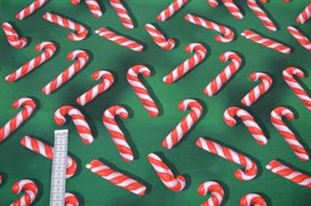 Økotex bomulds jersey, Candy Canes green