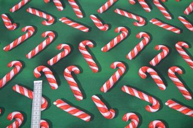 Økotex bomulds jersey, Candy Canes green