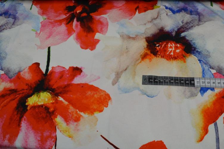 Heavy viscose jersey, Flowers