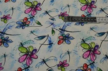 Heavy viscose jersey, Flowers