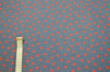 Chambray Lips print denim