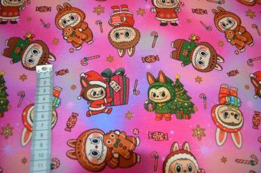 Økotex bomulds jersey, Labubu Jul