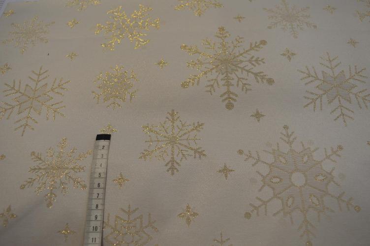 Juledug stof m/lurex, Guld