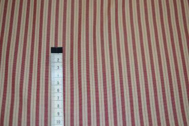 Rød stribet bomuld