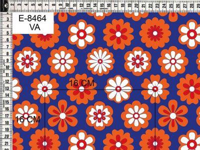 Økotex bomulds jersey m/blomster