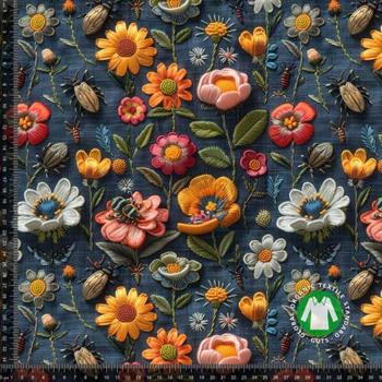 Økotex bomulds jersey, Embroidery Jeans