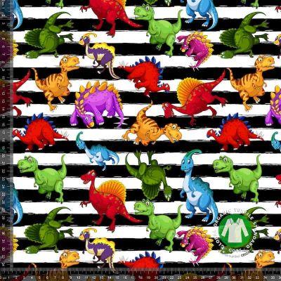 Økotex bomulds jersey m/Dinosaur