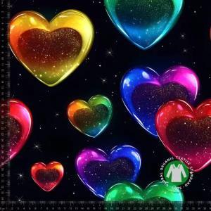 Økotex bomulds jersey, Fluid hjerter