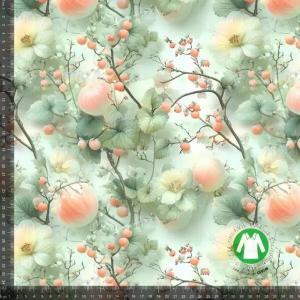 Økotex bomulds jersey, Forårs blomster