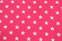 Økotex bomulds jersey pink m/små stjerner