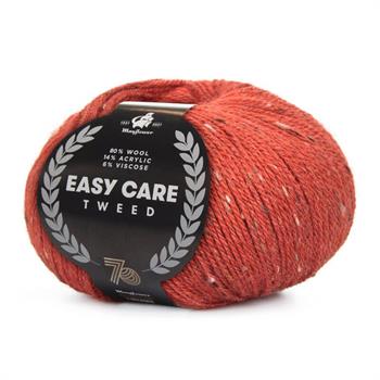 Easy care tweed Rød okker