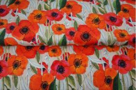 Økotex bomulds jersey, Valmuer