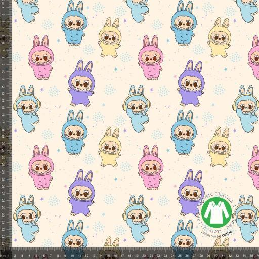 Økotex bomulds jersey, Labubu