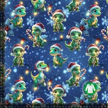 Økotex bomulds jersey, Juledinoer