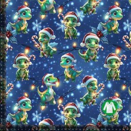 Økotex bomulds jersey, Juledinoer