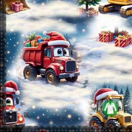 Økotex bomulds jersey, Jule lastbiler